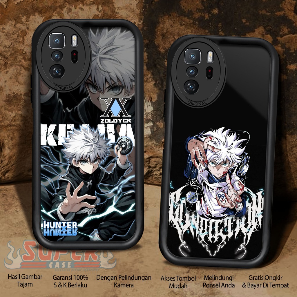 Case hp REDMI NOTE 10 PRO 5G POCO X3 GT Supercase Motif [ KILLUA ] Softcase Hardcase glossy kaca Ant
