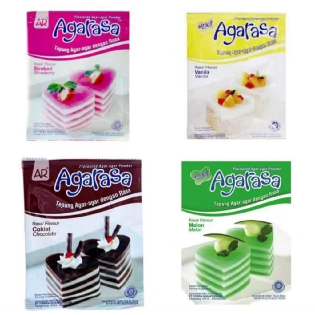 

Agarasa Nutrijel Rasa Coklat - Melon - Stroberi - Vanilla
