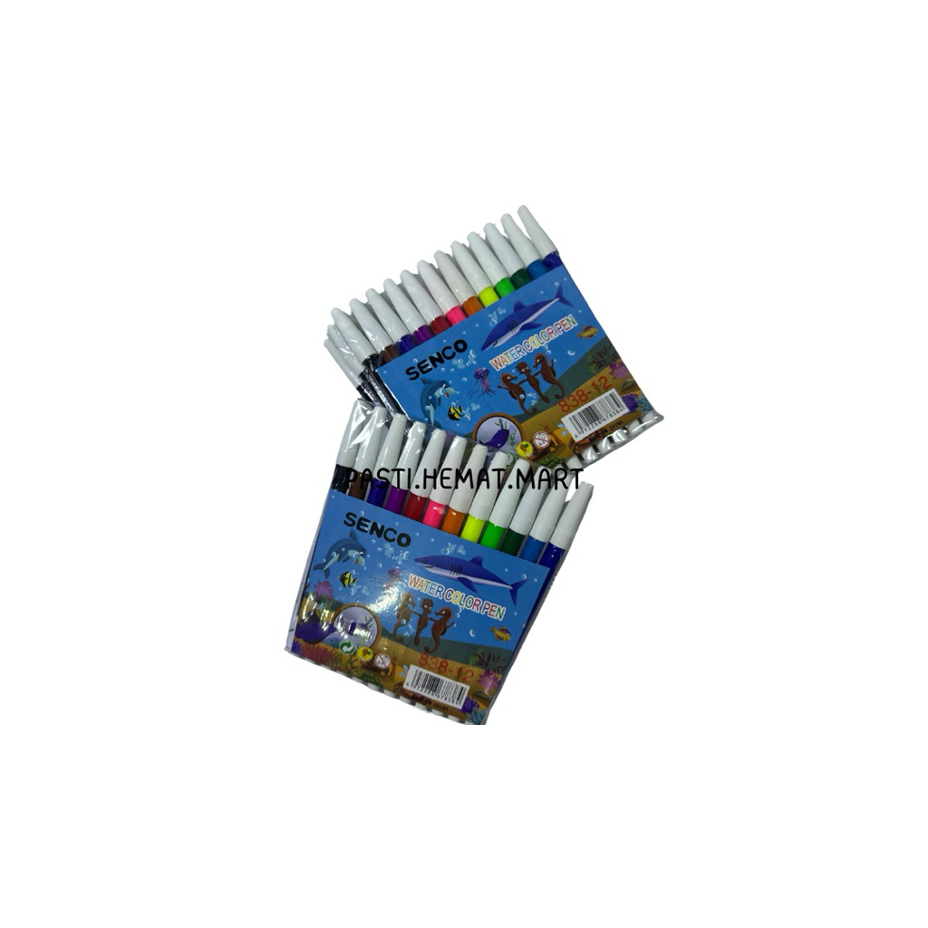 

Spidol Mini 12 Warna Senco | Spidol Set Warna | Water Color Pen Anak PW12A