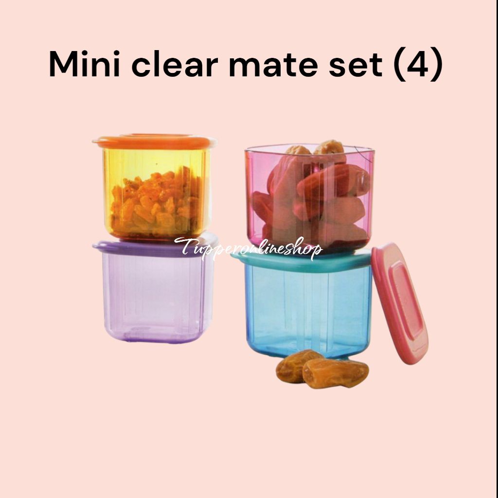 Mini clear mate set tupperware / toples mini crystal