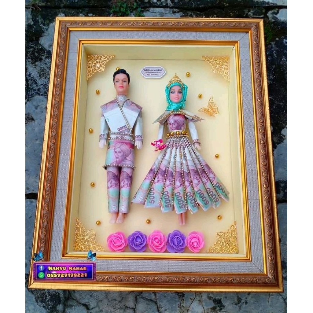 Mahar nikah bentuk sepasang Berbie..