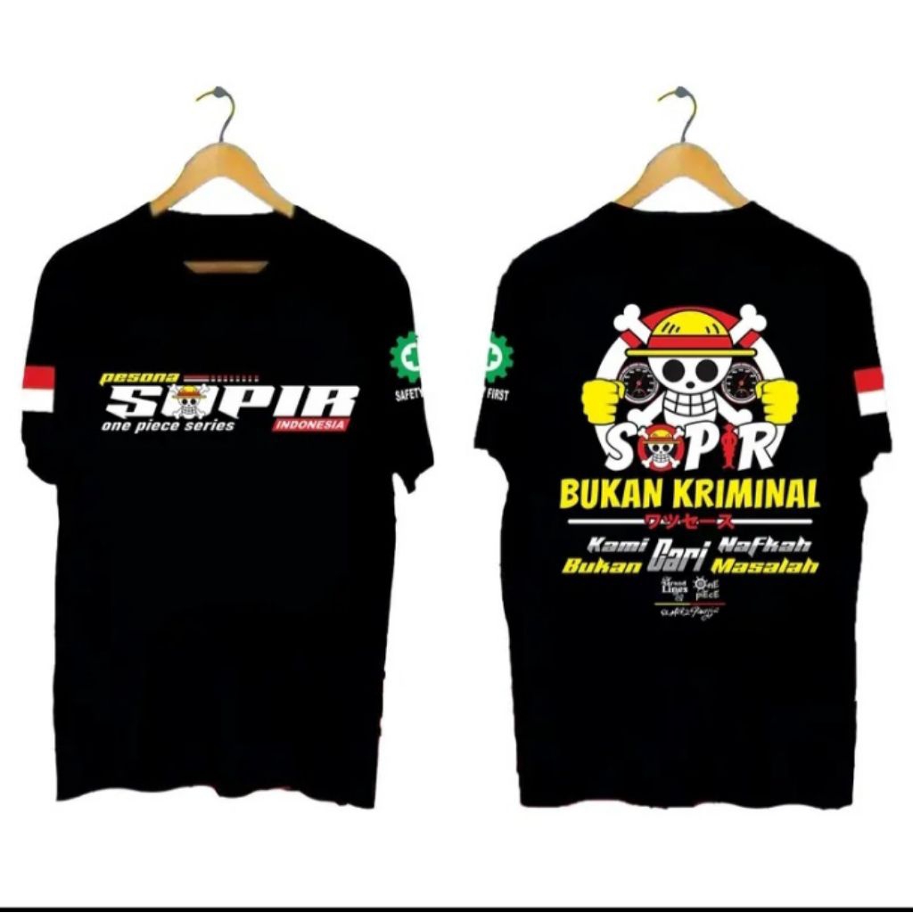 KAOS DISTRO LENGAN PENDEK PESONA SOPIR INDONESIA ONE PIECE-DESAIN KAOS KATA KATA LUCU NYELENEH,KAOS 