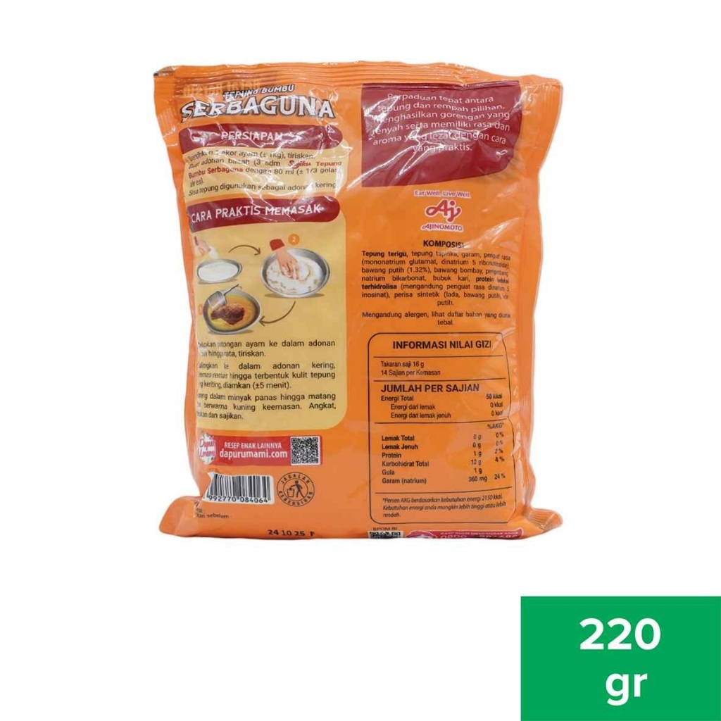 

SAJIKU TEPUNG BUMBU SERBAGUNA 220 GR