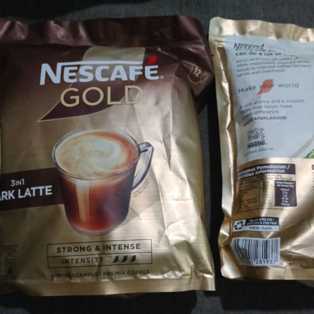 

Premix Coffee Nescafe Gold Dark Latte 3in1 408 Gram exp 6/26