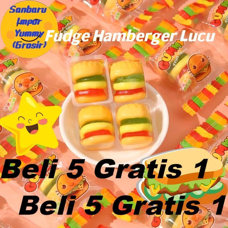 

Permen Lembut Berbentuk Burger, Dibungkus Satu Per Satu Dengan Rasa Manis Dan Asam, 5 Lapis Rasa, Grosir Massal