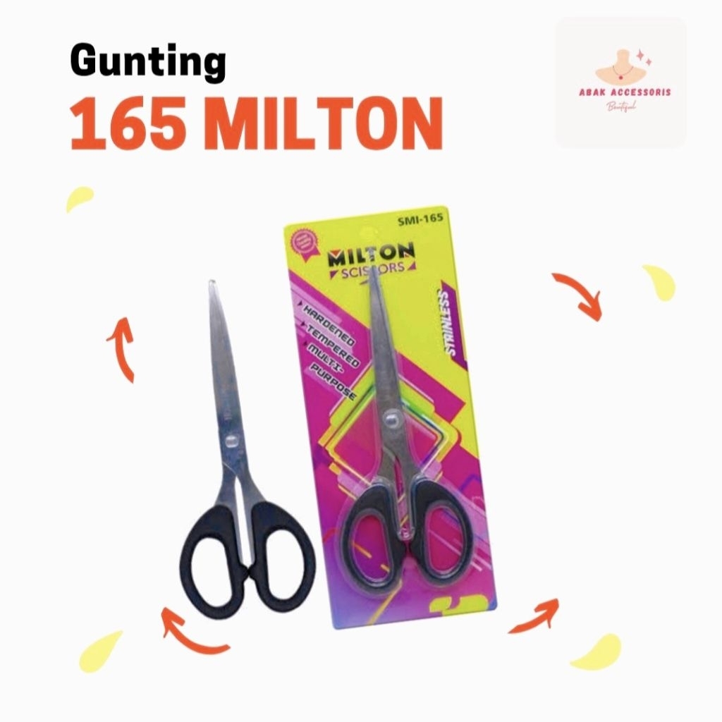 

[ 1pcs ] Gunting Ukuran Tanggung Milton - Gunting SMI-165 MILTON STAINLESS