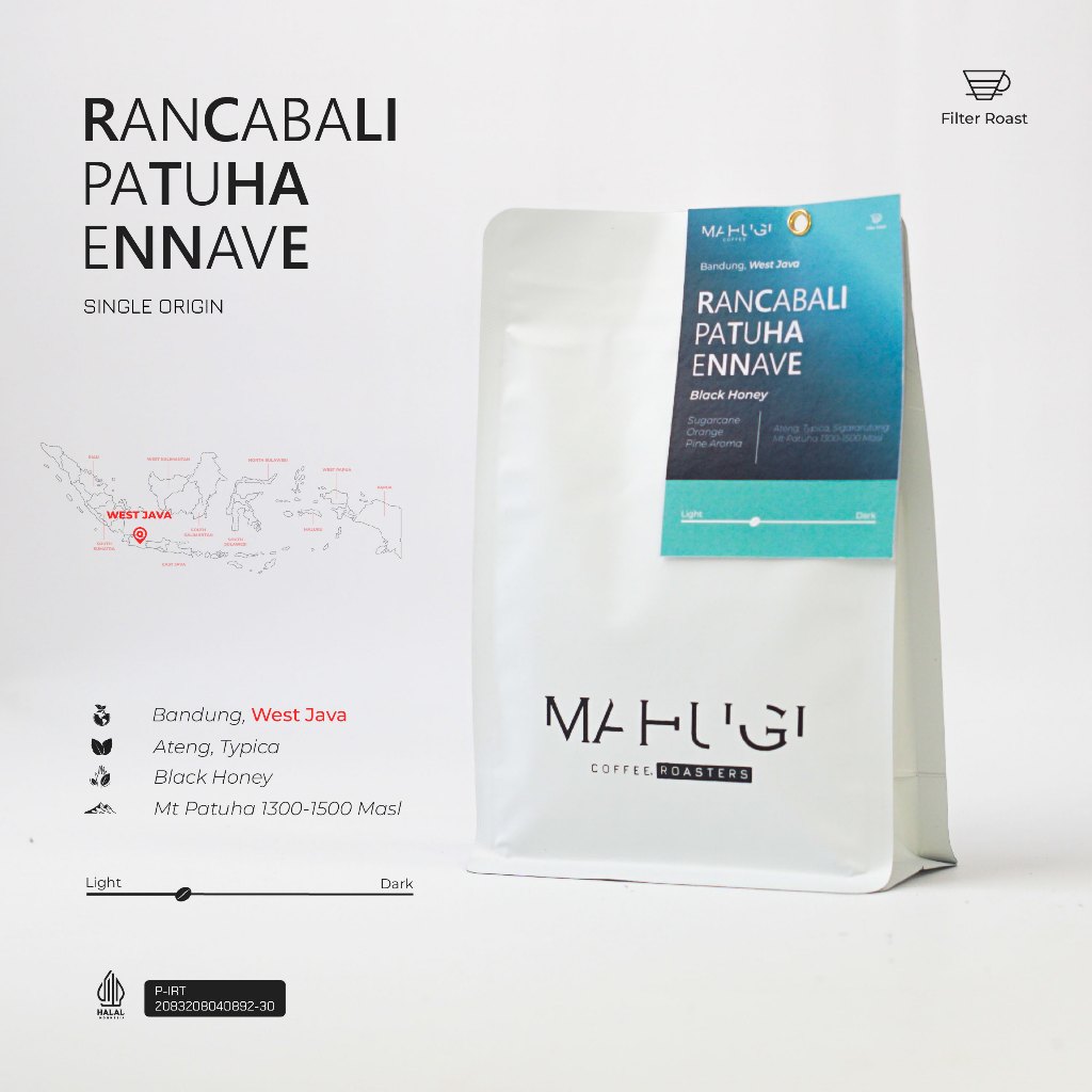 

Mahugi Coffee Rancabali Patuha Ennave - Black Honey - Biji Kopi Arabika Speciality