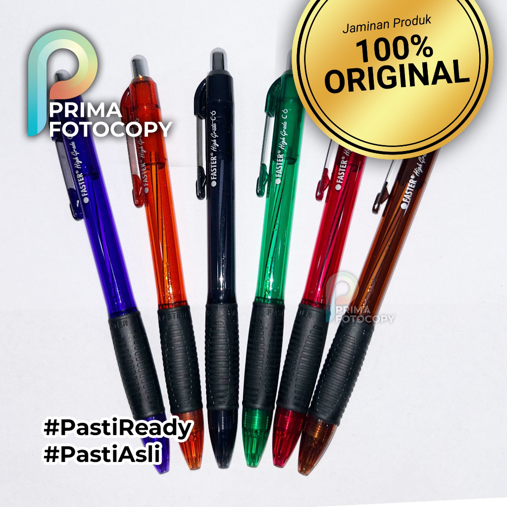 

Paket Bundling Pulpen Faster C6 4 Pcs | Empuk Anti Macet ASLI ORIGINAL