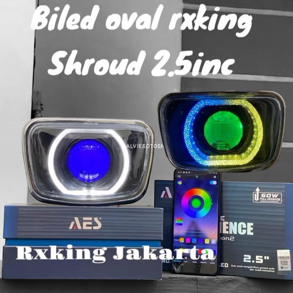 lampu oval rx king biled aes turbo se set komplit ring dan batok original