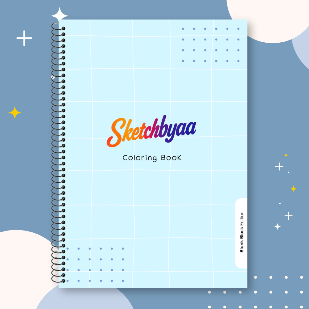 

Buku Mewarnai Aesthetic dan Lucu, Motif Blank Block - Coloring Book for Adults