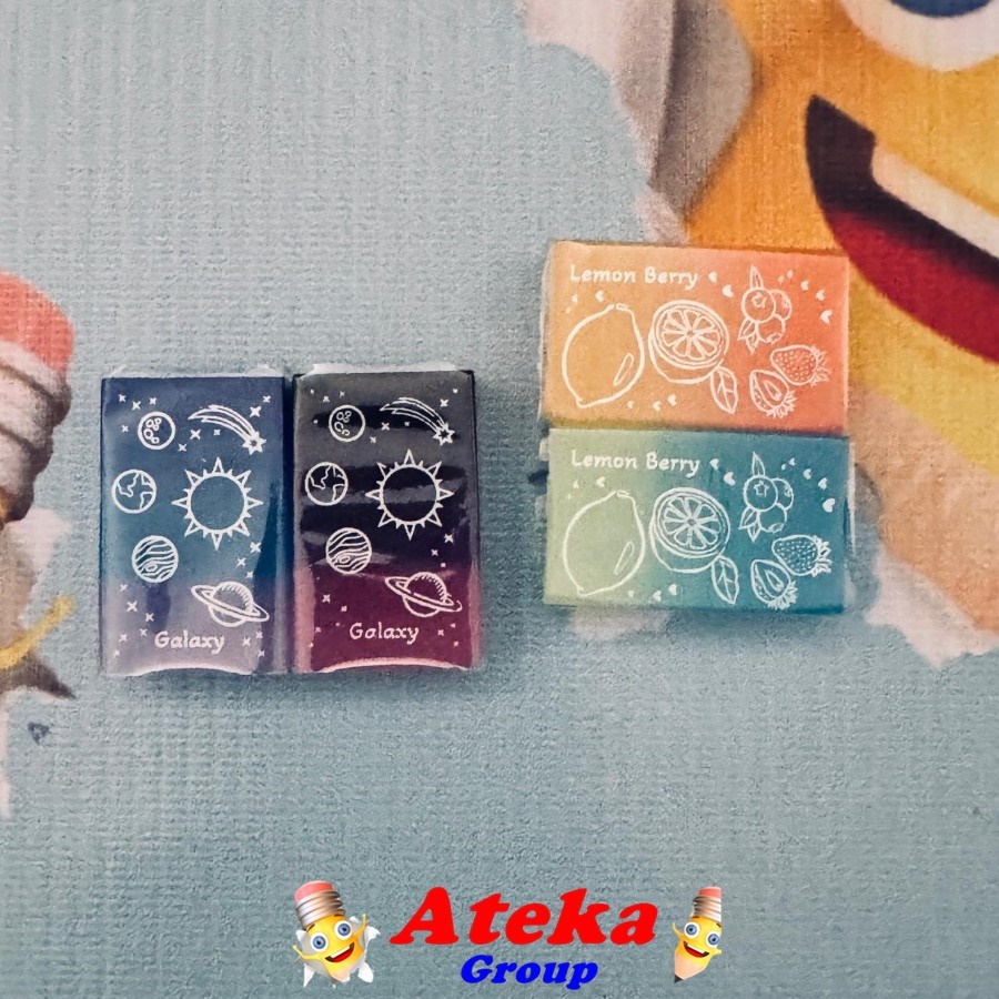 

[1 PCS] Kenko Eraser ERC-24P Cute Gradation Eraser GALAXY - LEMON