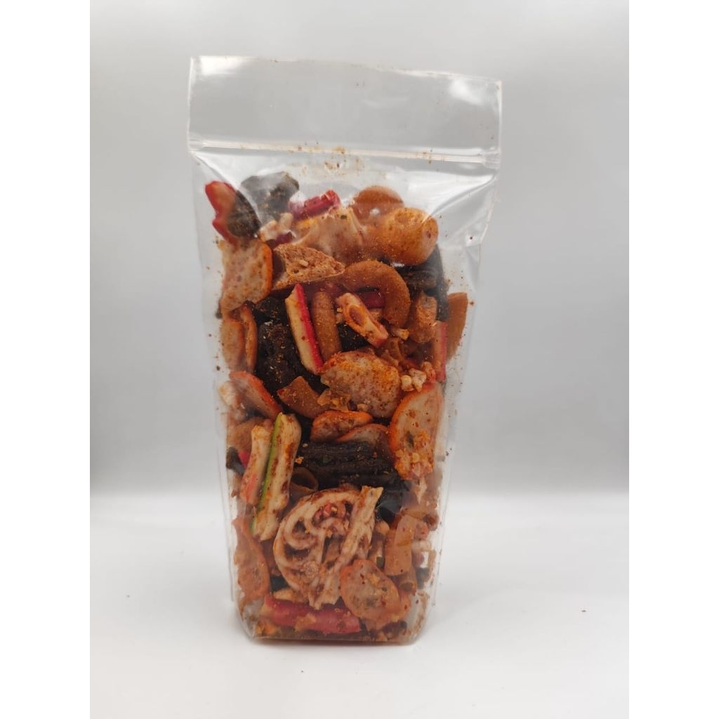 

Kerupuk Seblak Mix Pedas Daun Jeruk