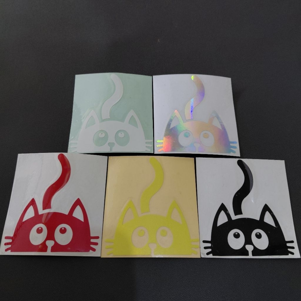 

Stiker kucing ngintip sticker cutting reflective