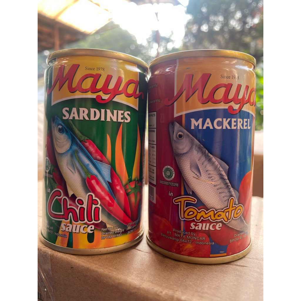 

Sarden Maya Tomato dan Chili kaleng 155 gram