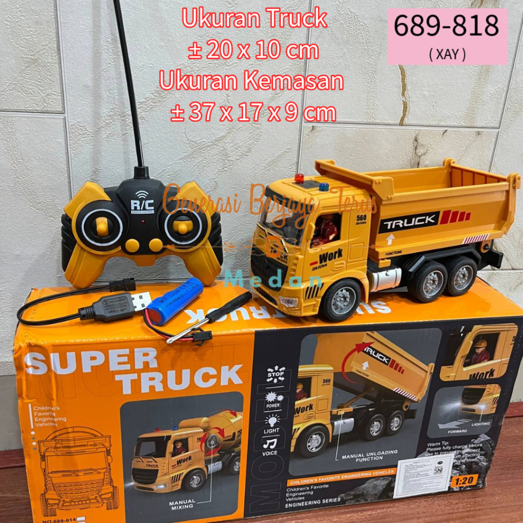 PromoMainan RC Dump Truck Remote Control / RC Dump Truk Pasir / Remote Control Truk
