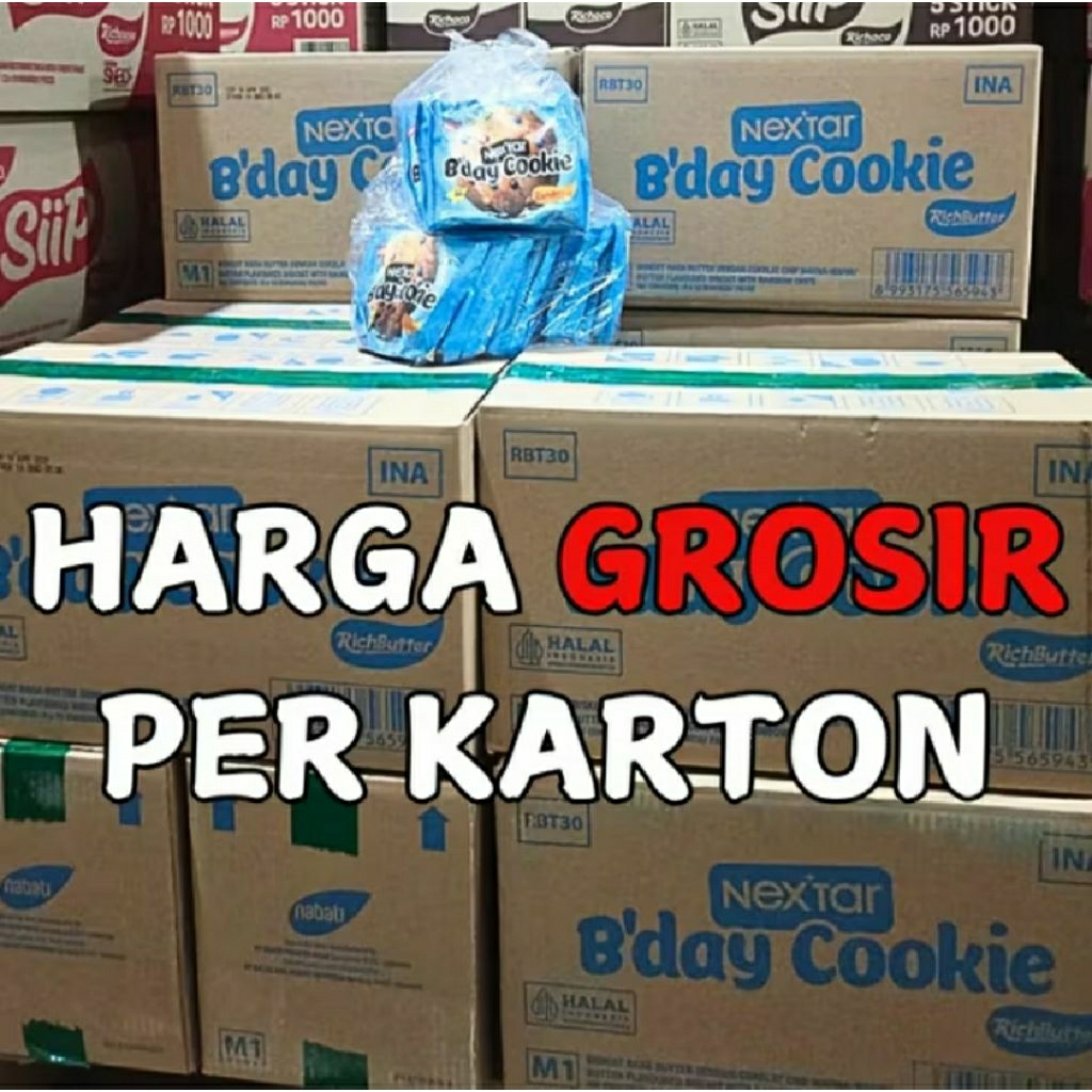 

NABATI NEXTAR BDAY COOKIES KARTON ISI 60 grosir jajan grosir snack