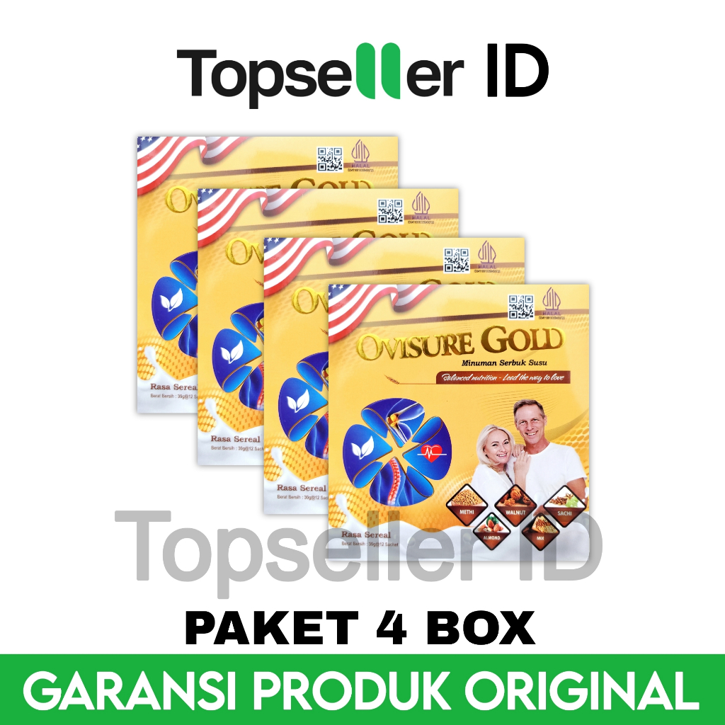 

4 Box Ovisure Gold Original Susu Untuk Kesehatan Tulang Dan Sendi Asli USA