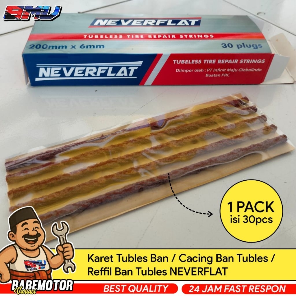 1 kotak Karet Tubles Ban / Cacing Ban Tubles / Reffil Ban Tubles