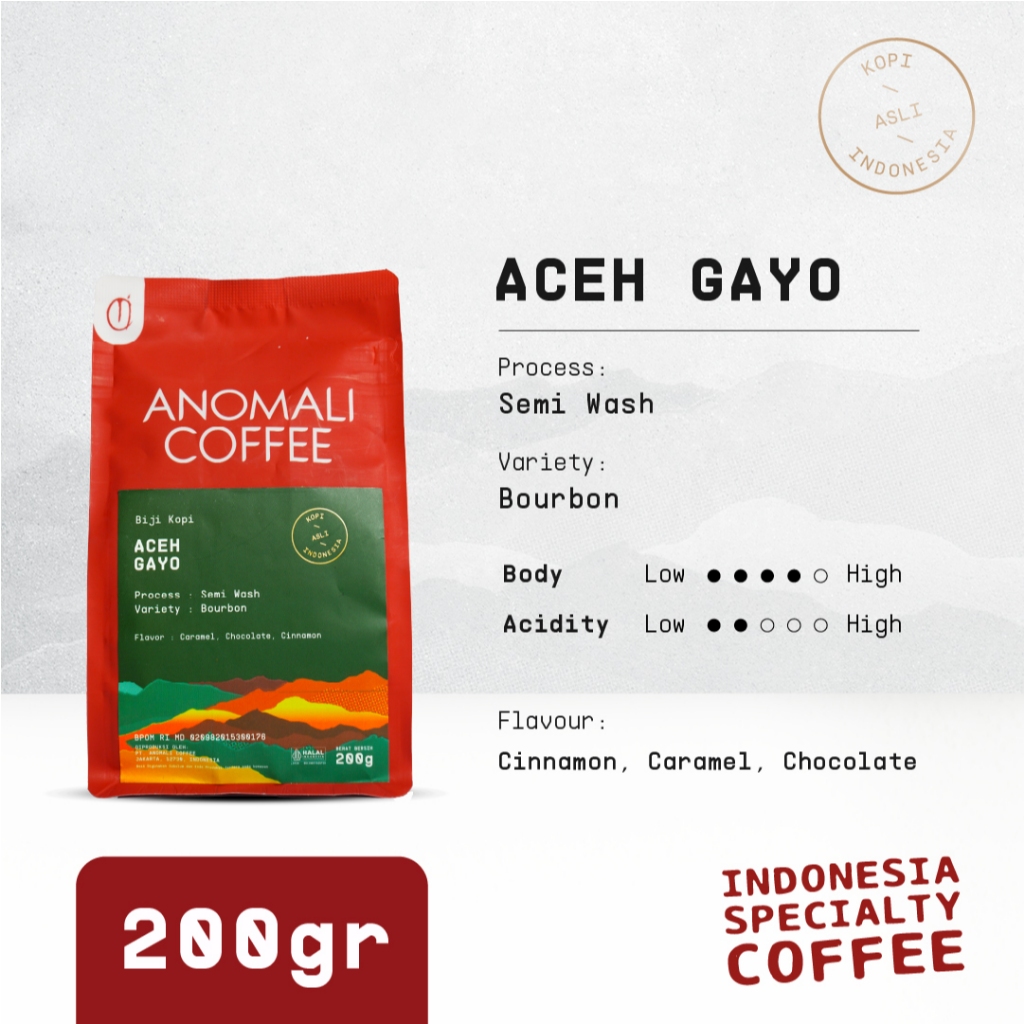 

Anomali Coffee Biji Kopi Aceh Gayo 200 gram