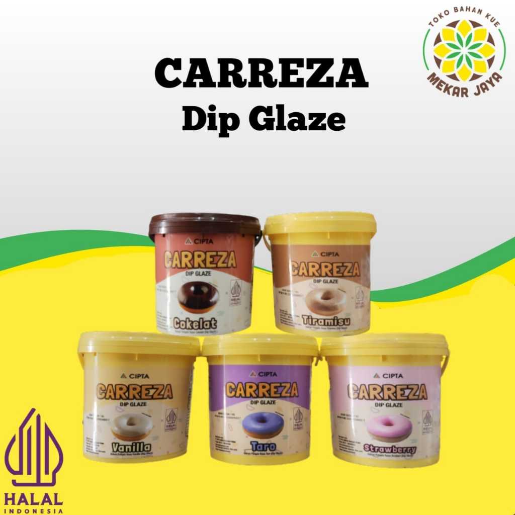 

Carreza Dip Glaze 1kg All Variant - Semua Rasa Topping Donat
