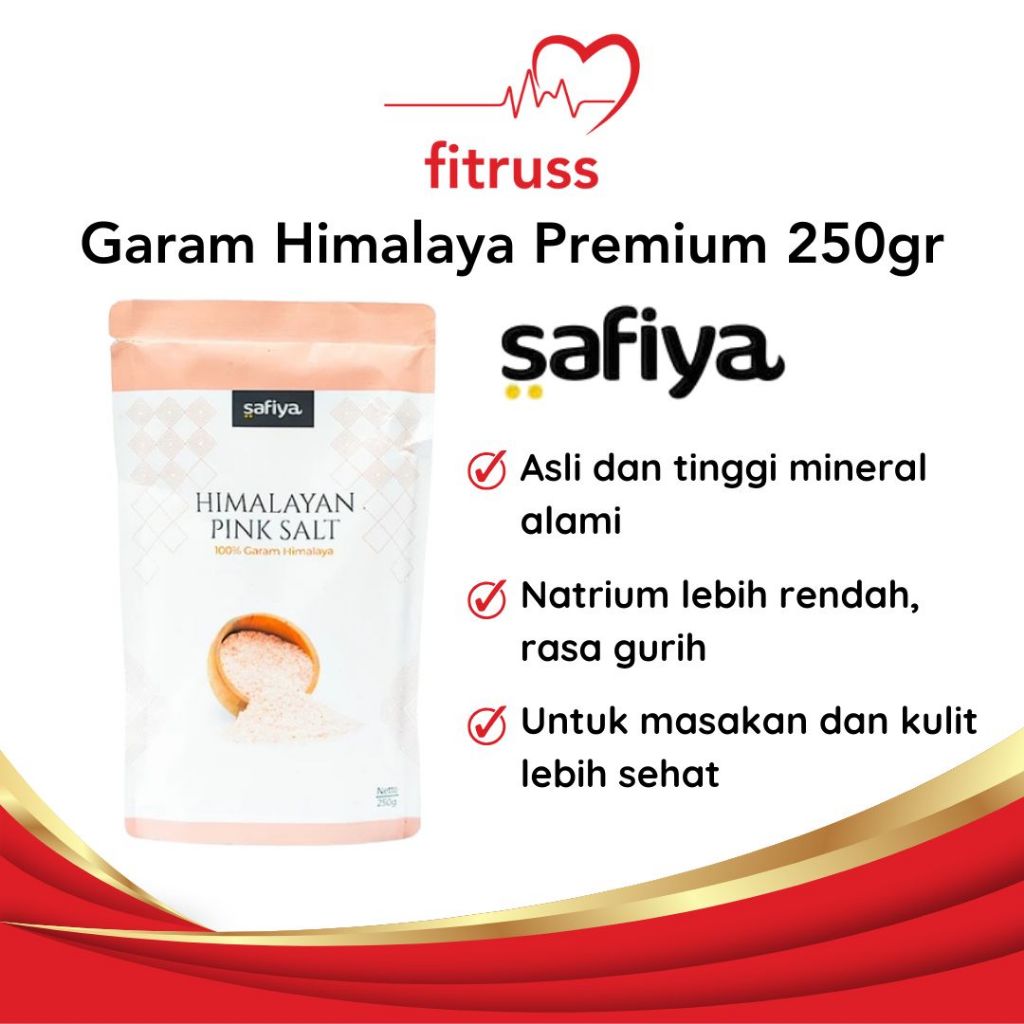 

SAFIYA Garam Himalaya Murni Pink Salt Himalayan Premium Original 250gr