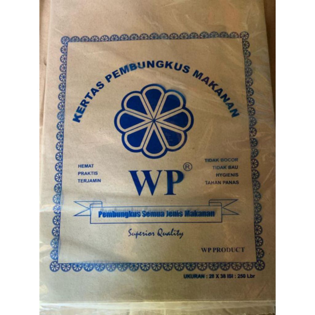 1pack kertas minyak /kertas pembungkus makanan isi 250lembar