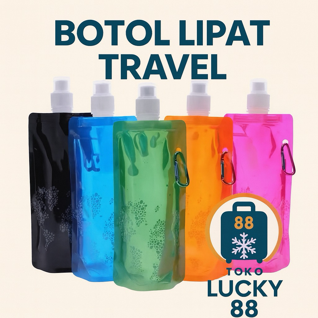 TL0175 Bottle Drink Vapur Tempat Botol Minum 1/2 0.5 liter Lipat Camping Hiking Traveling Praktis