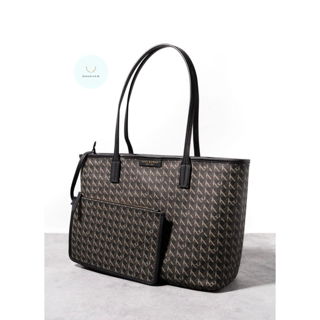 Tory Burch Ever-ready zip small tote bag Black Zinc Arugula