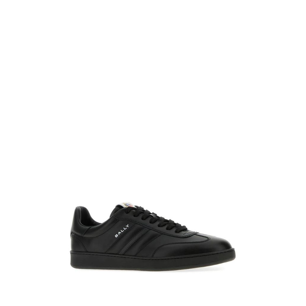 Ready stock bally rivy retro crest sneakers black