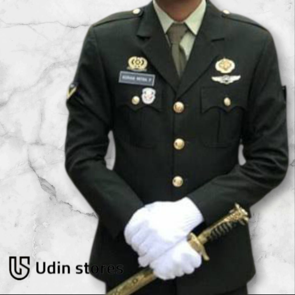Seragam PDU 1 TNI AD Pakaian Dinas TNI AD Baju PDU 1 TNI AD  Kancing gold TNI AD