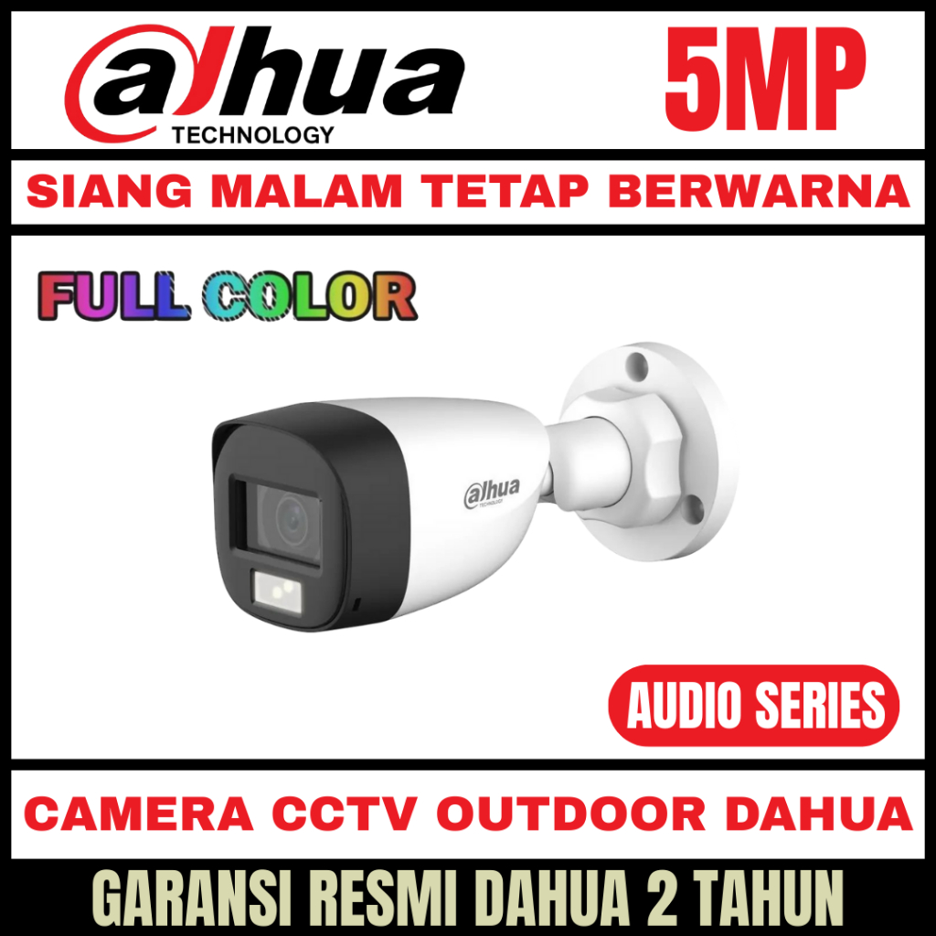 Camera CCTV DAHUA COLORVU 5MP Outdoor FullColor Kamera CCTV AUDIO SERIES