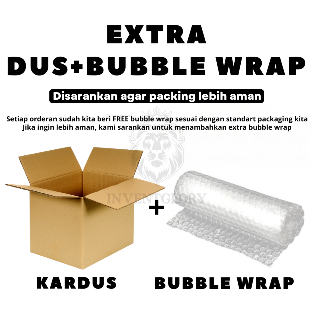 

Extra Dus + Bubble Wrap Untuk Packing Lebih Aman
