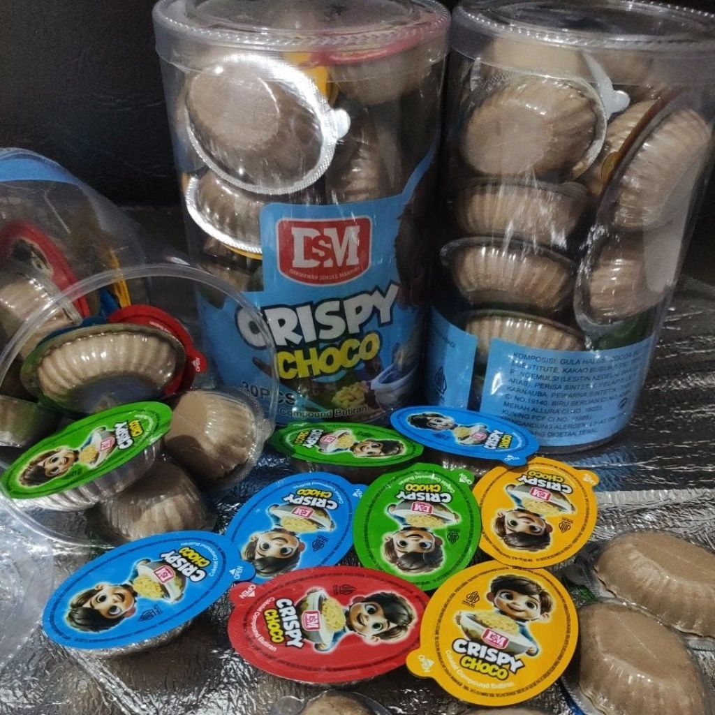

Cokelat Crispy Coumpound Colek isi 30 pcs