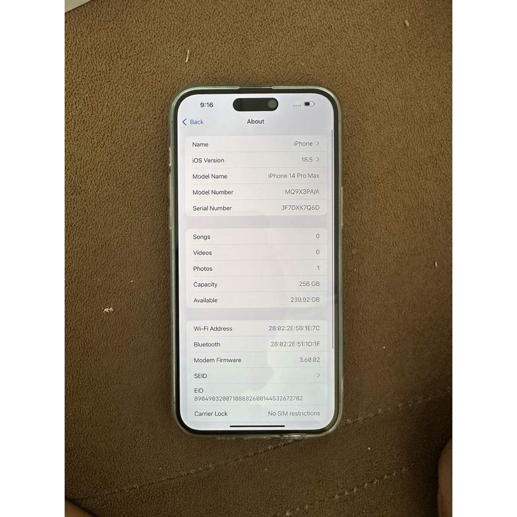 Iphone 14 Pro Max 256 GB