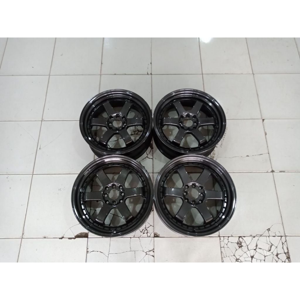 Velg seken ring 17 model te37 lubang baut 4x100-114 cocok untuk vios city jazz avanza xenia