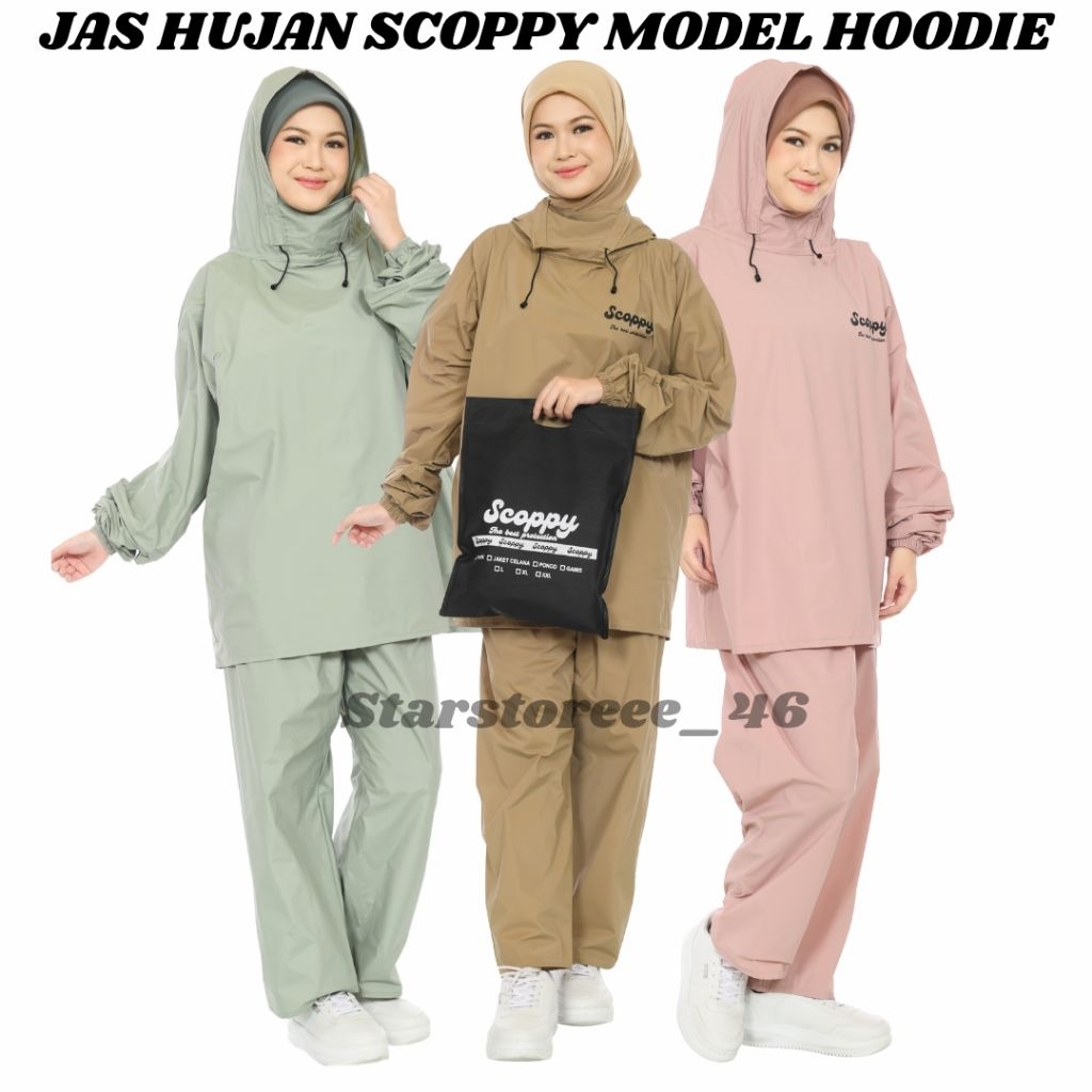 JAS HUJAN MODEL HOODIE PRIA DAN WANITA DEWASA