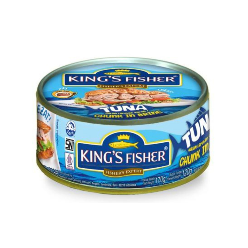 

Kings Fisher Tuna in Brine 170gr – Tuna Segar dalam Air Garam Alami