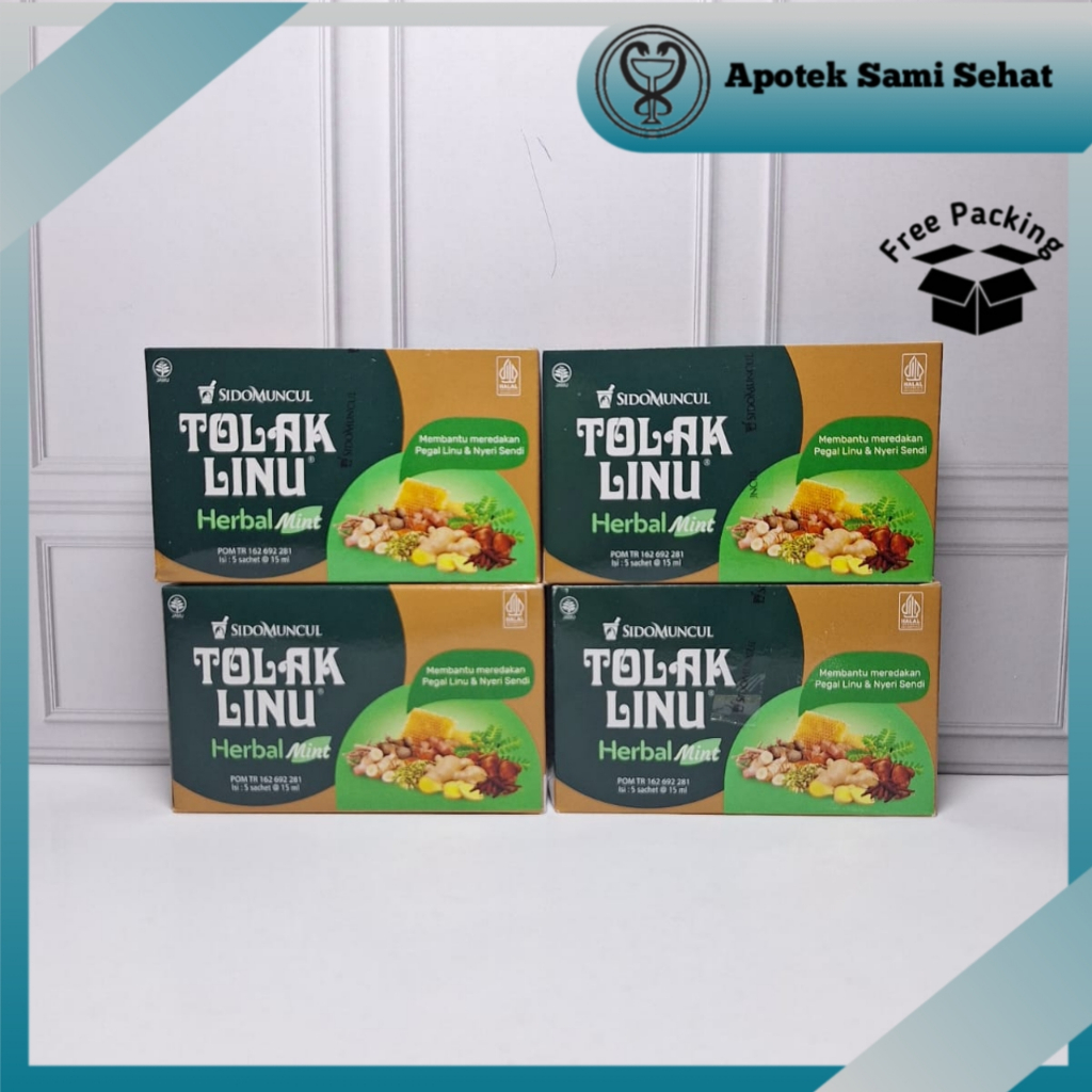 

4 BOX TOLAK LINU HERBAL MINT 15 ML