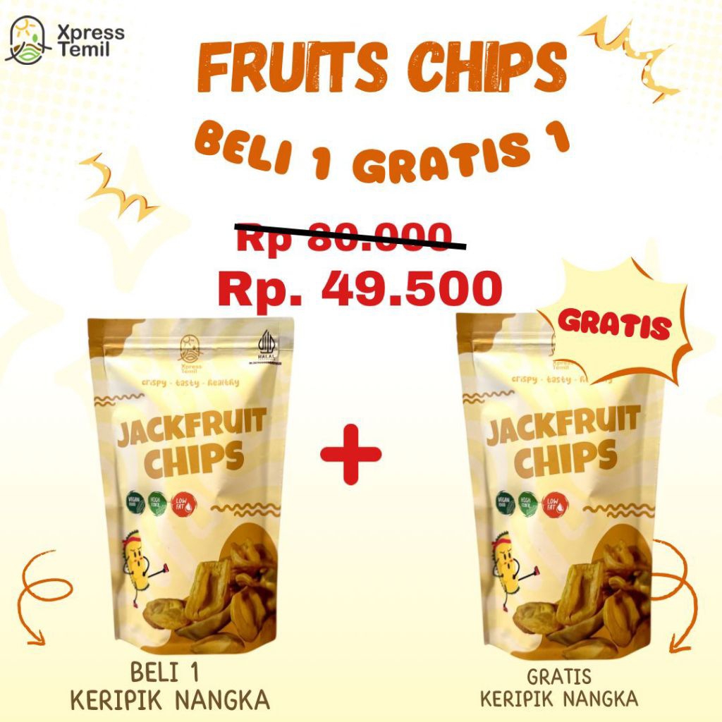 

Xpresstemil Beli 1 Gratis 1 Keripik Nangka Gratis Keripik Nangka Kemasan Pouch Netto 100gr
