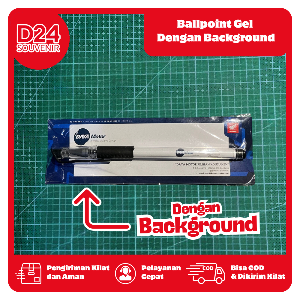 

Ballpoint bolpen pulpen pena Gel Custom Desain Insert paper Logo Nama Souvenir Acara Kantor Seminar Premium dengan background