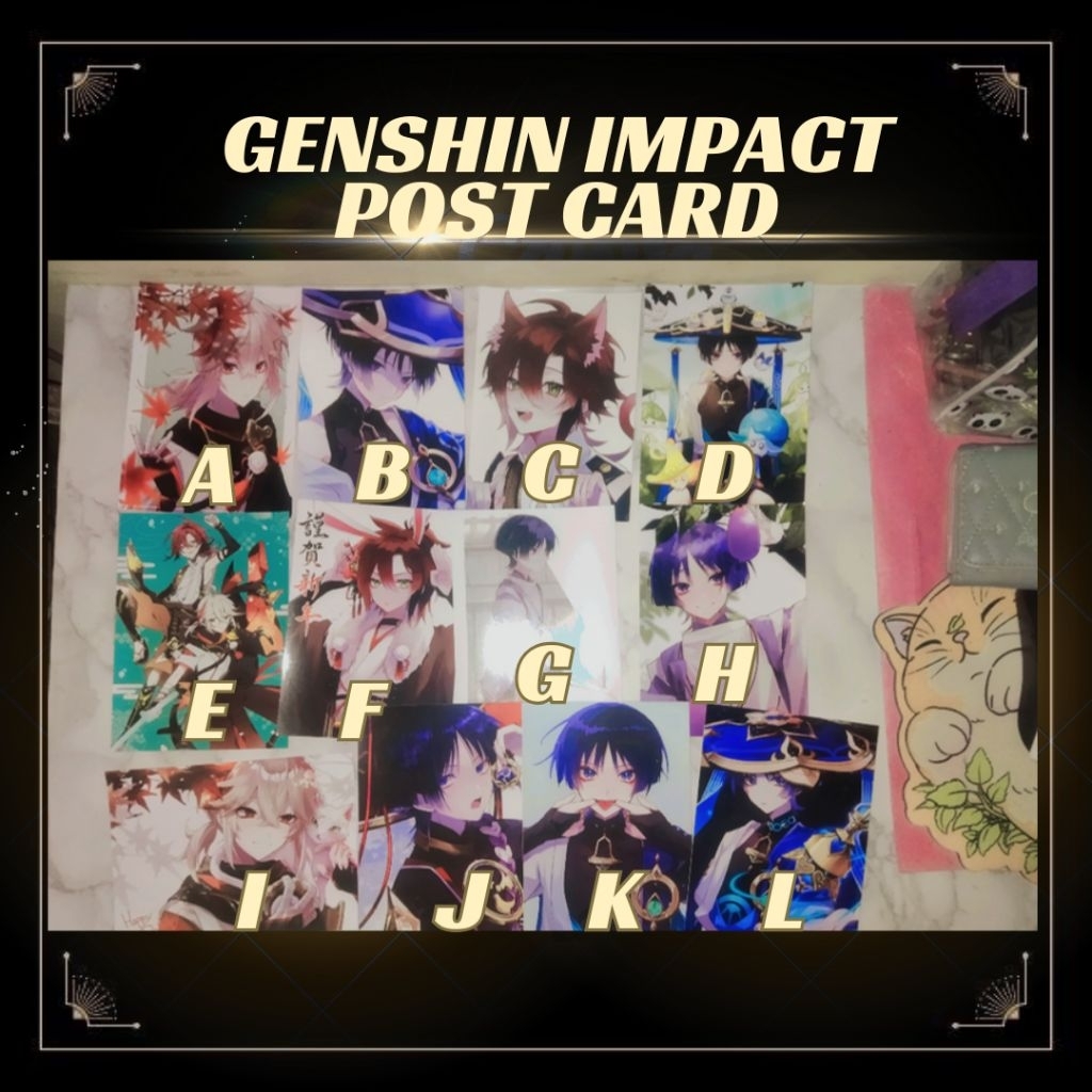 

[LIMITED] POST CARD GENSHIN IMPACT GAME ANIME FAN MERCH KAZUHA/SCARAMOUCHE/WANDERER/HEIZOU/ORIGINAL CHARACTERS