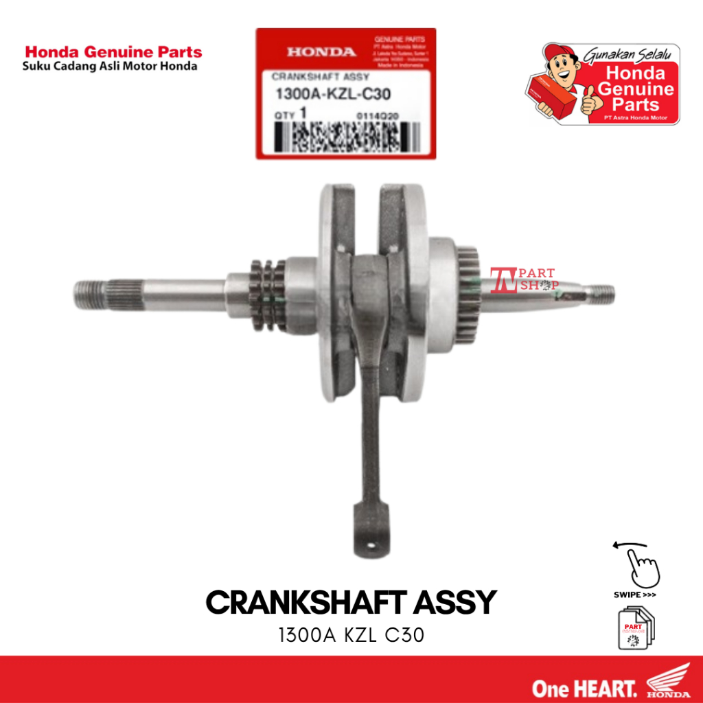 Kruk As (Crankshaf Assy) – BeAT FI, Spacy FI & Vario 110 eSP / 1300A-KZL-C30