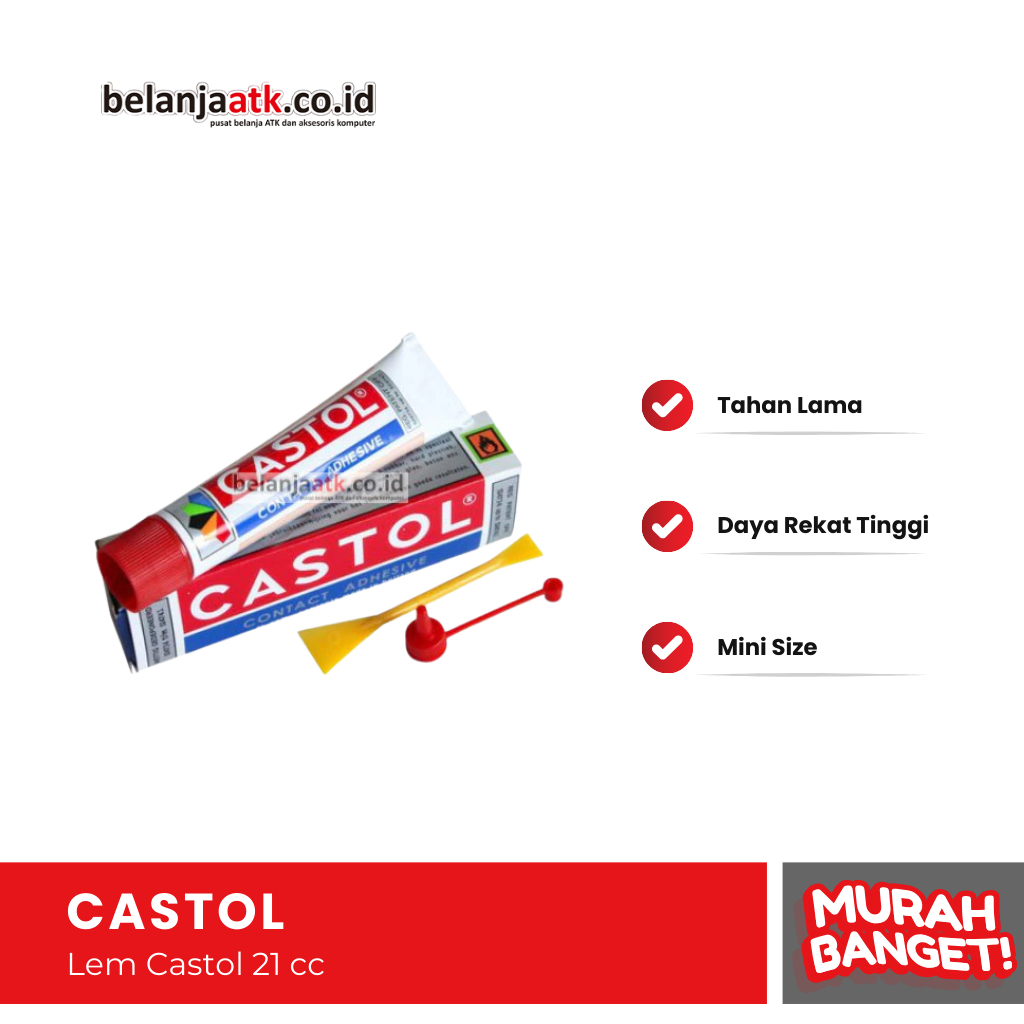 

Lem Serbaguna Castol Kecil 21 cc / Adhesive Tube