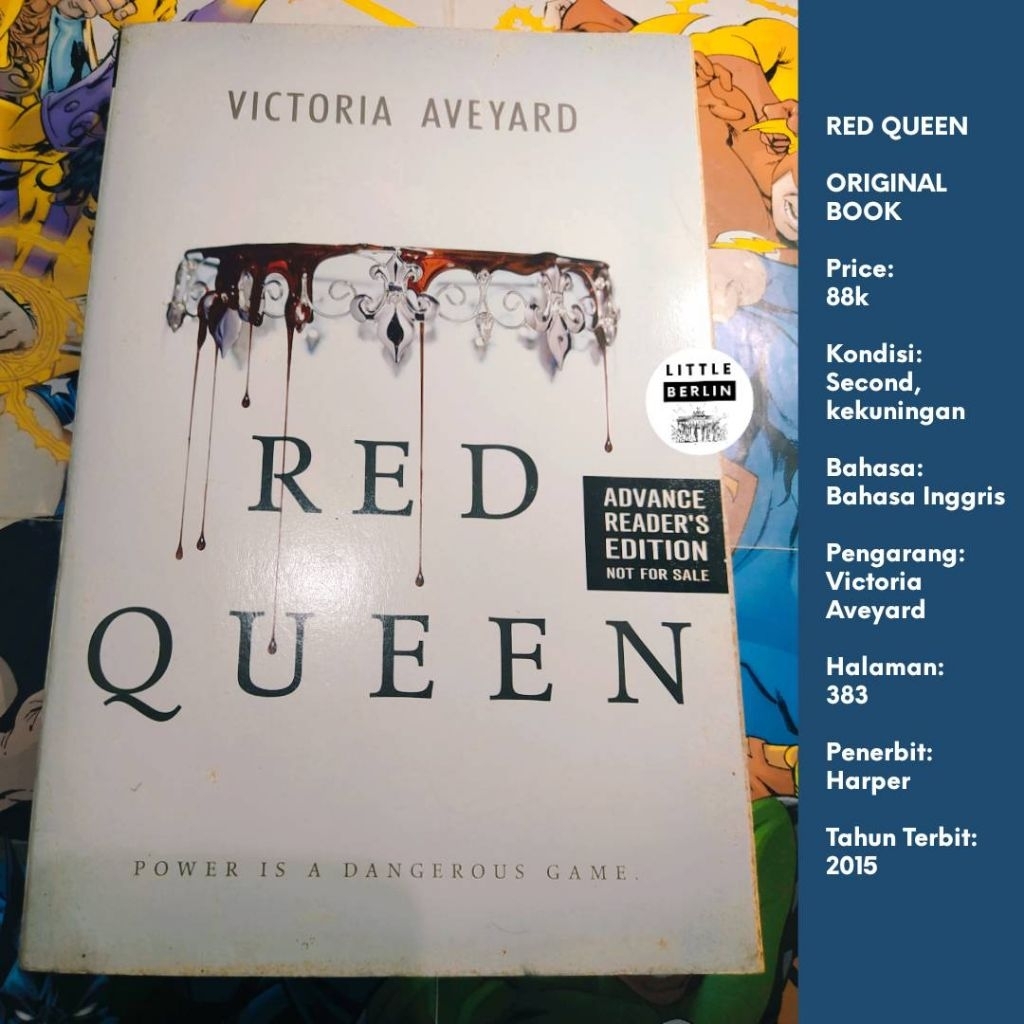 ORIGINAL Novel RED QUEEN Victoria Aveyard Preloved Bahasa Inggris Red Quuen Book One Import