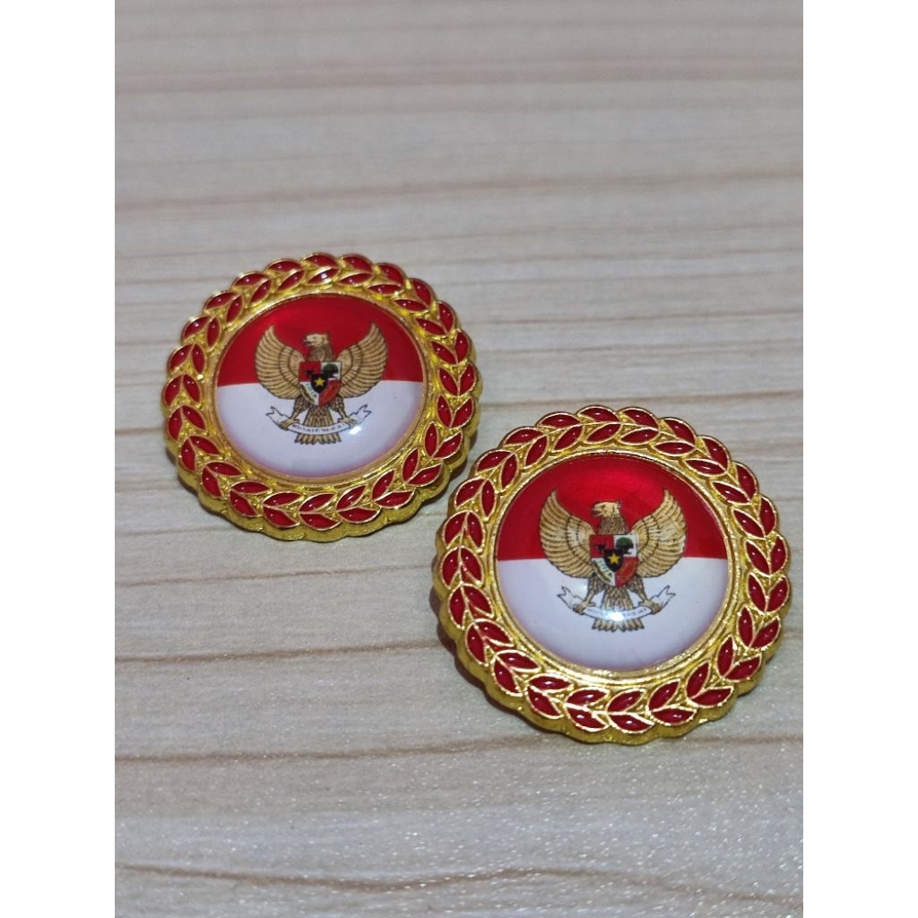 PIN MERAH PUTIH LOGO GARUDA MERAH PUTIH