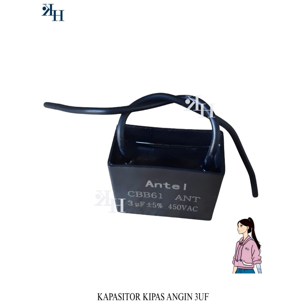 Capasitor Fan 3uf / Kapasitor kipas angin 3 uf / kapasitor kotak kabel