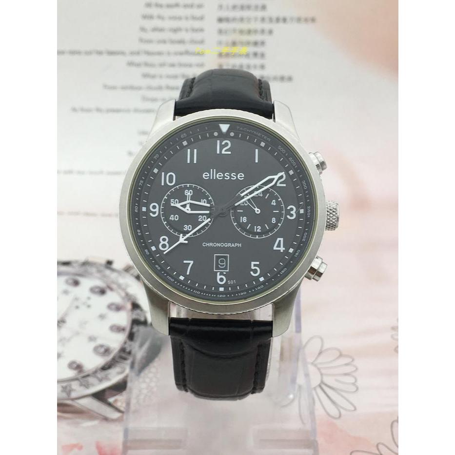 Ellesse Men's Chronograph Watch - Genuine Leather, Preloved, Stylish & Elegan
