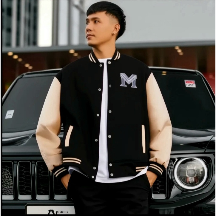 Jacket Varsity Polos Outerwear Varsity Jacket Baseball East Team Fleece Black M1