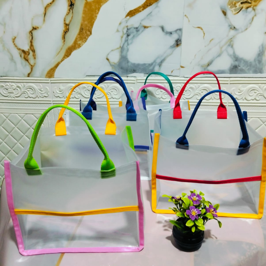 

Tas Hampers Ukuran Bento / Tas Kado Mika Buram Dop Bingkisan Hajatan Full Color