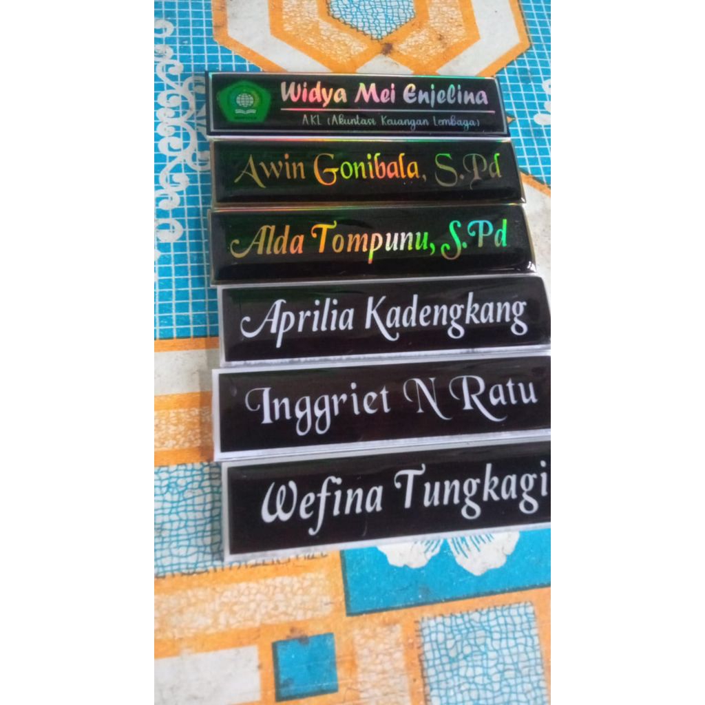 

Papan Nama Biasa Magnet peniti